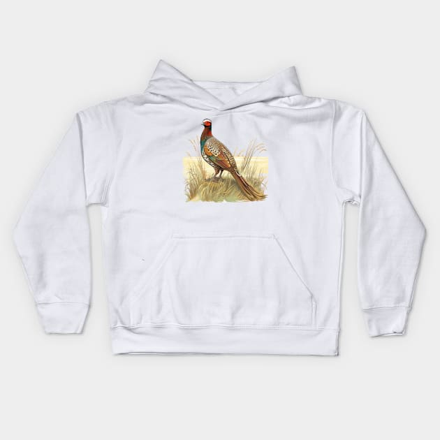 Pheasant Kids Hoodie by zooleisurelife